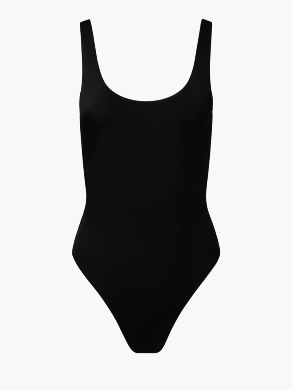 Onia Black Scoop Neck One-Piece Swimsuit